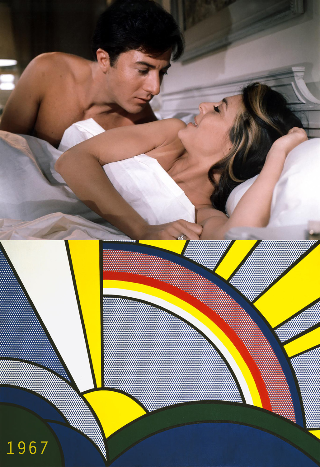 1967 The Graduate – Roy Lichtenstein Modern Painting with Sun, 2018, Giclee Archival Pigment Print, 67 x 48.25 in.