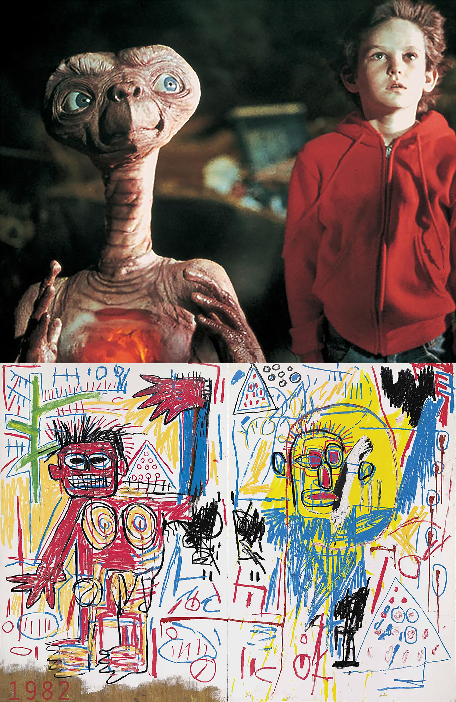 Bonnie Lautenberg, 1982 – E.T. – Jean-Michel Basquiat, Untitled 1982, Photographic print, 52 x 36 in.