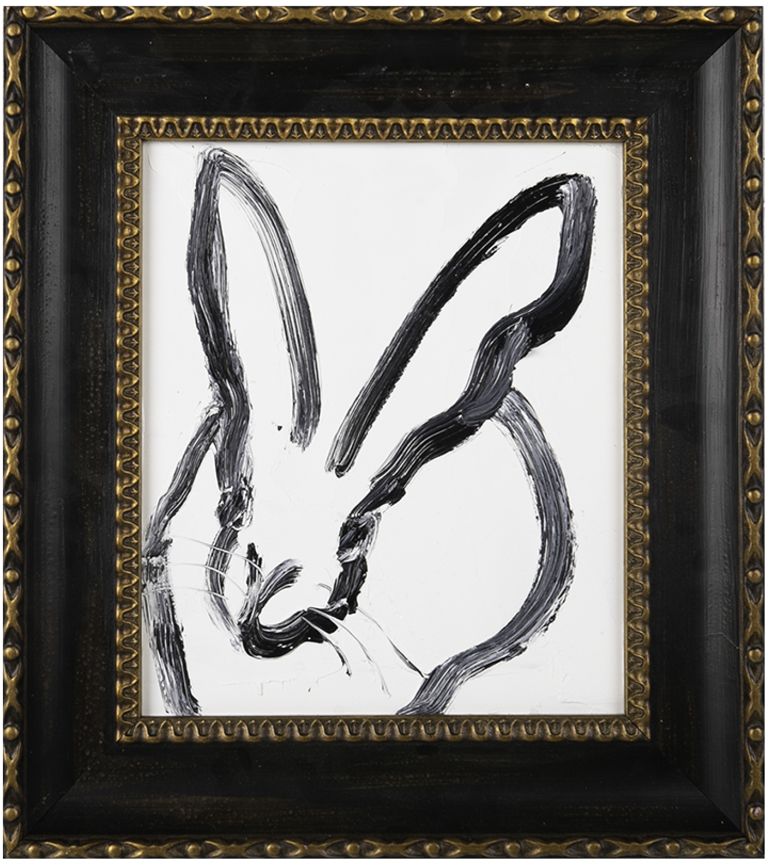 Brenda(white bunny LD0001), 2019, oil on wood, 10 x 8