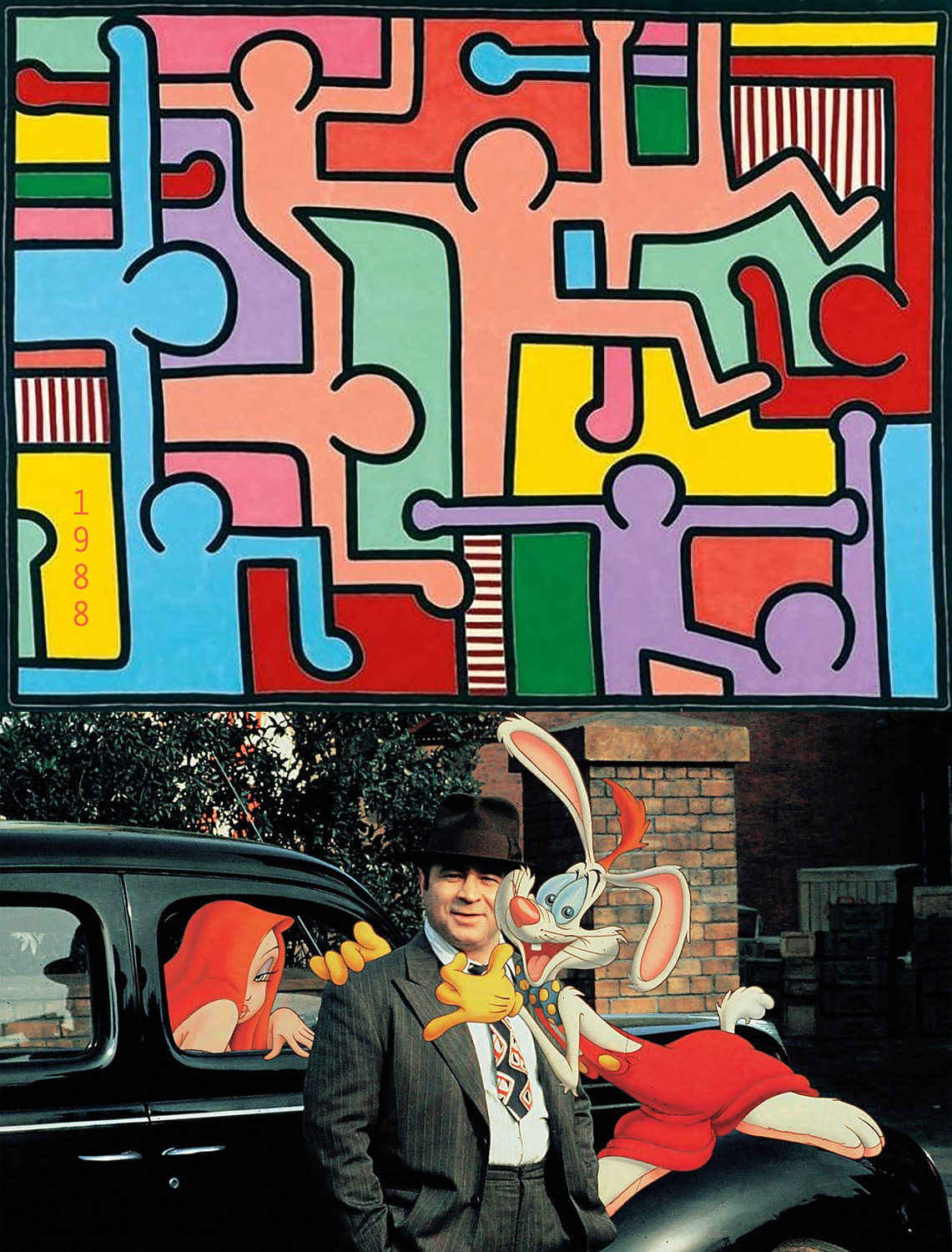 1988, Who Framed Roger Rabbit – Keith Haring, Untitled, 2018, Archival Pigment Print, 61.6 x 48 in.
