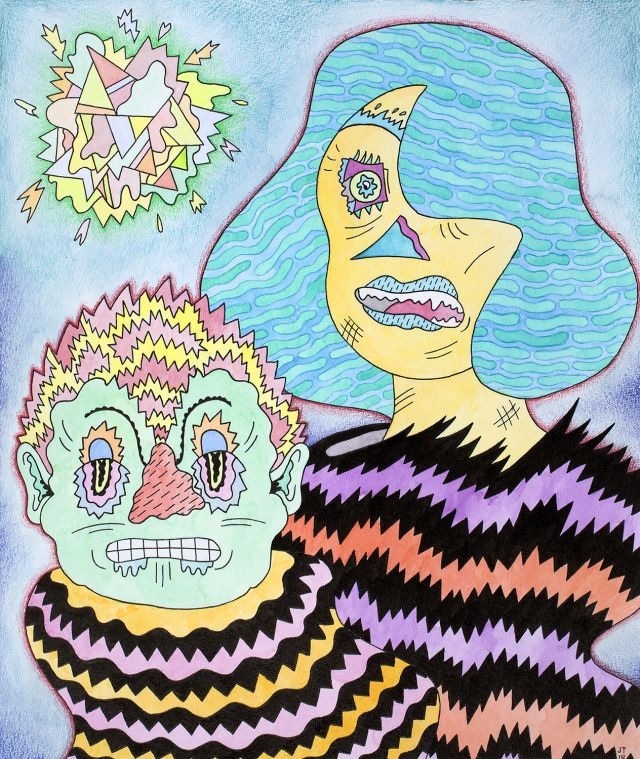 Joe Tallarico, Marold and Haude, 2014, watercolor, ink, and colored pencil, 11 x 15 in.