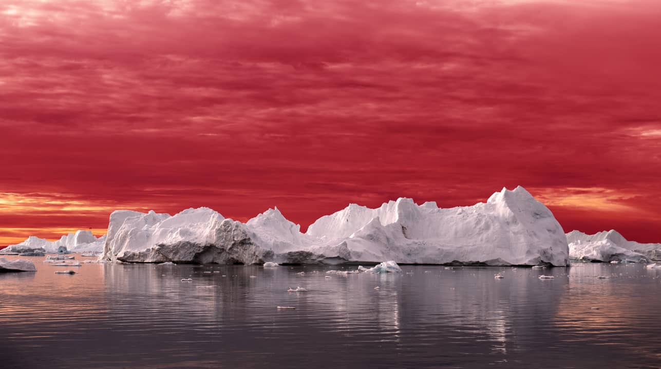 Iceberg (Red Sky)